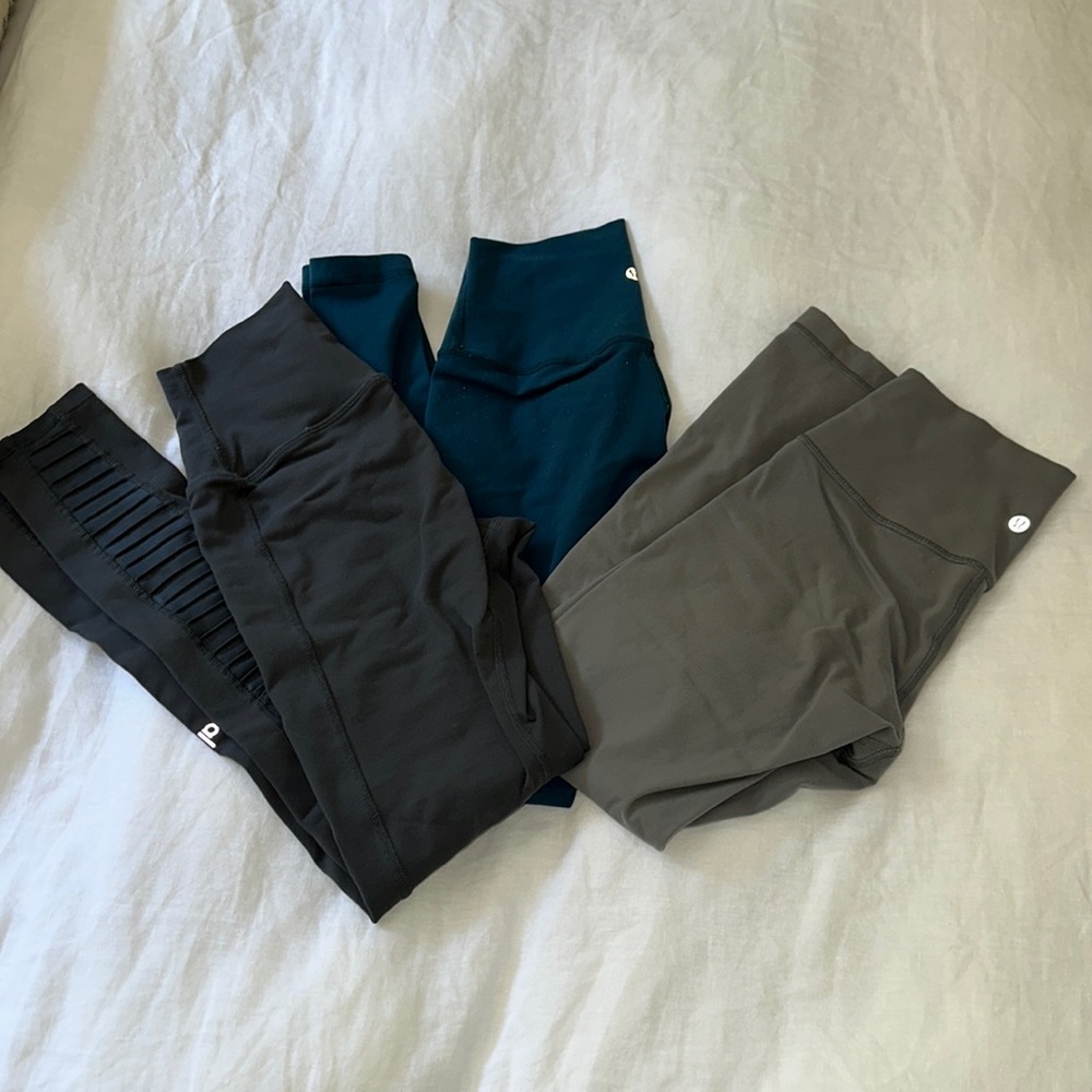 Set of 3 yoga leggings (lululemon & alo)